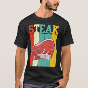 T-shirt Steak rétro steak cru viande nourriture boeuf vach