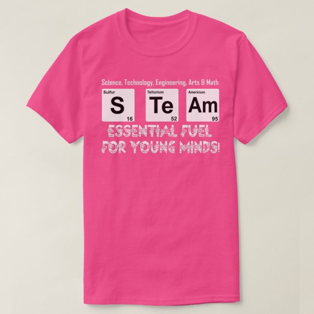 T-shirt Steam Essential Fuel Funny Science Enseignant vape (Design devant)