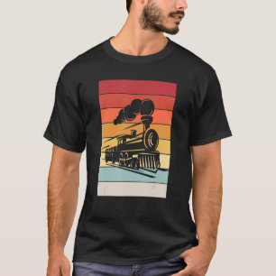 T-shirt Steam Locomotive Retro I Model Railway Railwayman