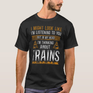 T-shirt Steam Train Driver Trainspotting Locomotive Vintag