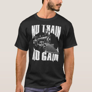 T-shirt Steam Train Driver Trainspotting Locomotive Vintag