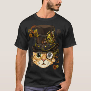 T-shirt Steampunk Chat Steampunk Kitten Amateurs Pour Femm