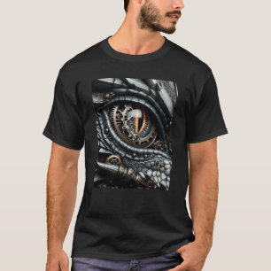 T-shirt Steampunk Dragon Eye Closeup Ai Art