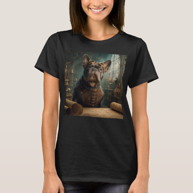T-shirt Steampunk Frenchie (Édition 2) - Femme de base (Devant)