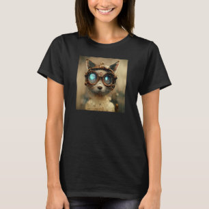 T-shirt Steampunk Kitty Cat Engineer