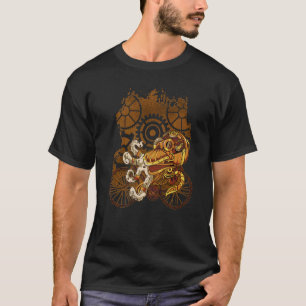 T-shirt Steampunk Octopus équitation Vélo Océan Vélo Krake