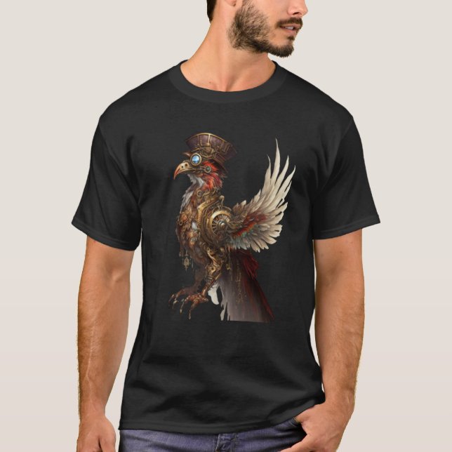 T-shirt Steampunk Phoenix Rising Resurrection Rebirth New  (Devant)