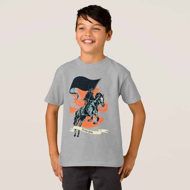 T-shirt Steampunk Plague Rider Doctor on Horseback avec dr (Devant entier)