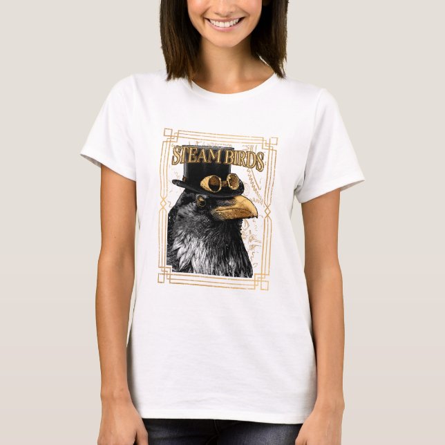 T-shirt Steampunk Raven Steambirds (Devant)