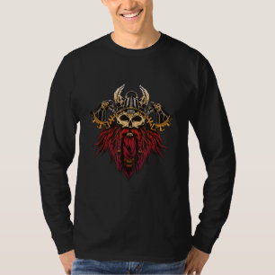 T-shirt Steampunk Vikings Skull Norse Odin Nordic Valhalla