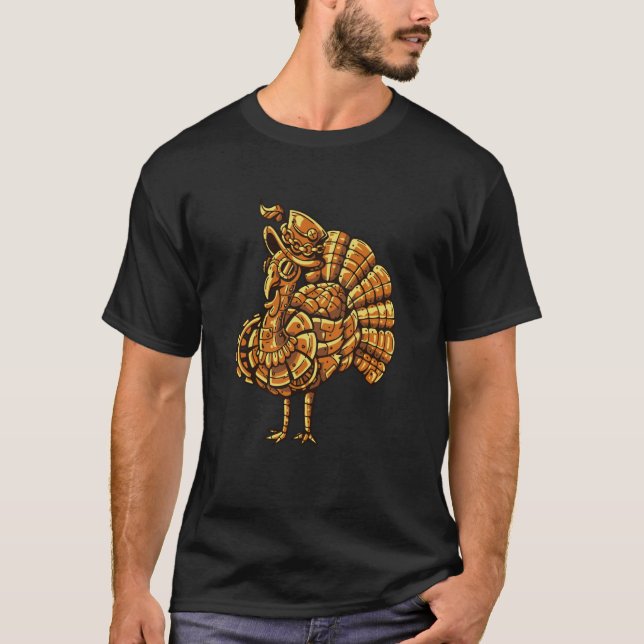 T-shirt Steampunk vintage peacock bird (Devant)