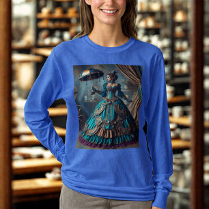T-shirt Steampunk Vintage Victorian Lady Circus
