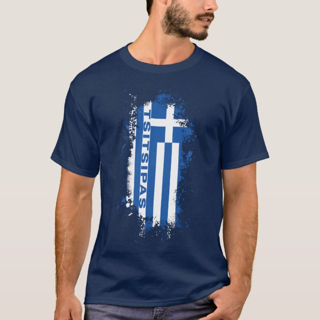 T-shirt Stefanos Tsitsipas Le Superstar Du Tennis Grec (Devant)