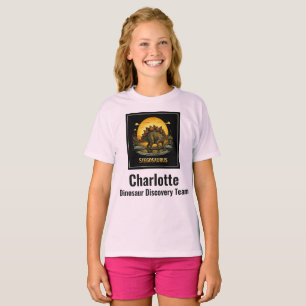 T-shirt Stégosaure Dinosaure Préhistorique Lune