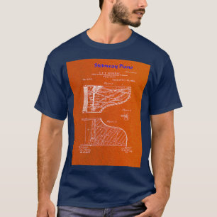 T-shirt Steinway Piano 1880 Brevet Image Prin Photographiq