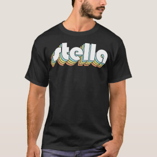 T-shirt Stella Retro Rainbow Typographie style défraîchi
