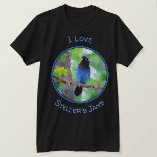T-shirt Steller's Jay Painting - Art original pour les ois