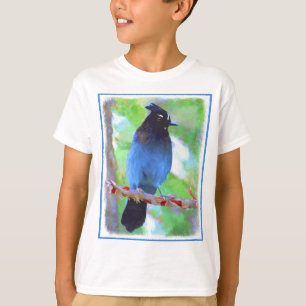 T-shirt Steller's Jay Painting - Art original pour oiseaux