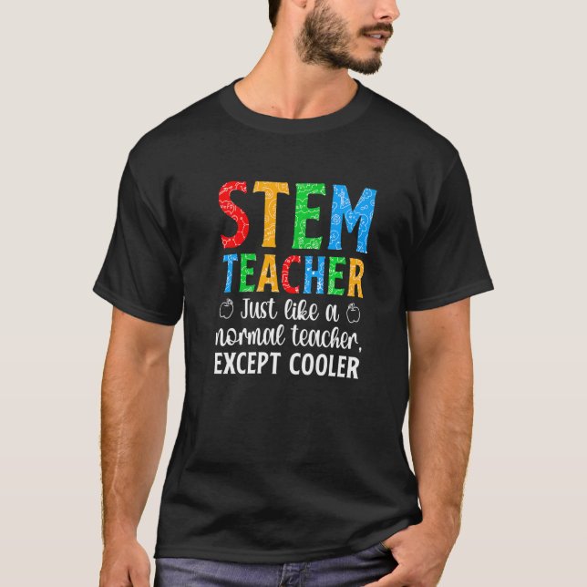 T-shirt STEM Teacher Science Technology Engineering Math (Devant)