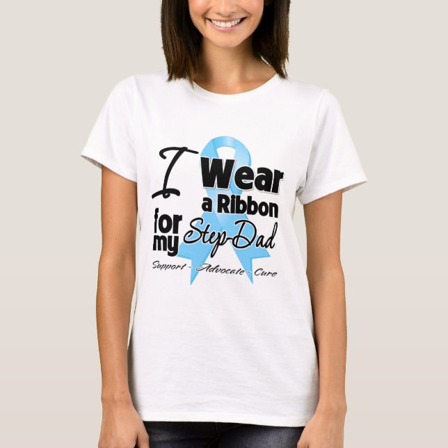 T-shirt Step-Papa - Ruban Cancer de la prostate (Devant)