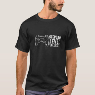 T-shirt Stepdad Niveau Déverrouillé Jeu Game Fête des père