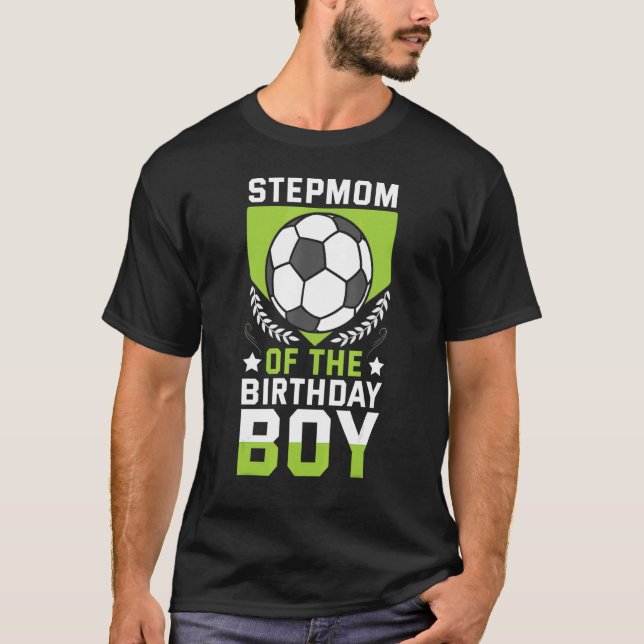 T-shirt Stepmamie De L'Anniversaire Joueur De Football Jou (Devant)