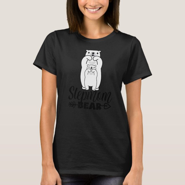 T-shirt Stepmamie Ours Fier Stepmamie Famille de jumelage (Devant)