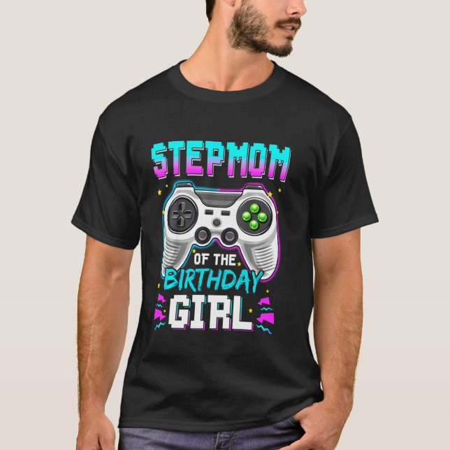 T-shirt Stepmere Of The Birthday Girl Vidéo Jeu Anniversai (Devant)