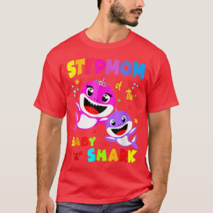 T-shirt StepMom Shark Stepmaman Shark Famille de requins F