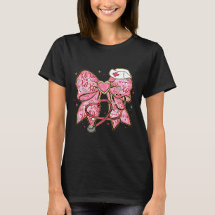 T-shirt Stéthoscope de la Saint-Valentin infirmière Coquet