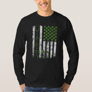 T-shirt Stethoscope étonnant American Flag Nurse Docteur S