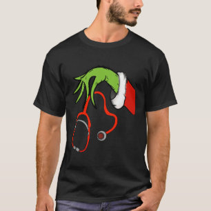 T-shirt Stethoscope Père Noël drôle Noël Noël Noël Noël No