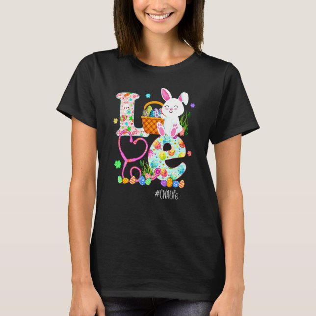 T-shirt Stethoscope Scrub Cna Infirmière Vie de Pâques Mig (Devant)