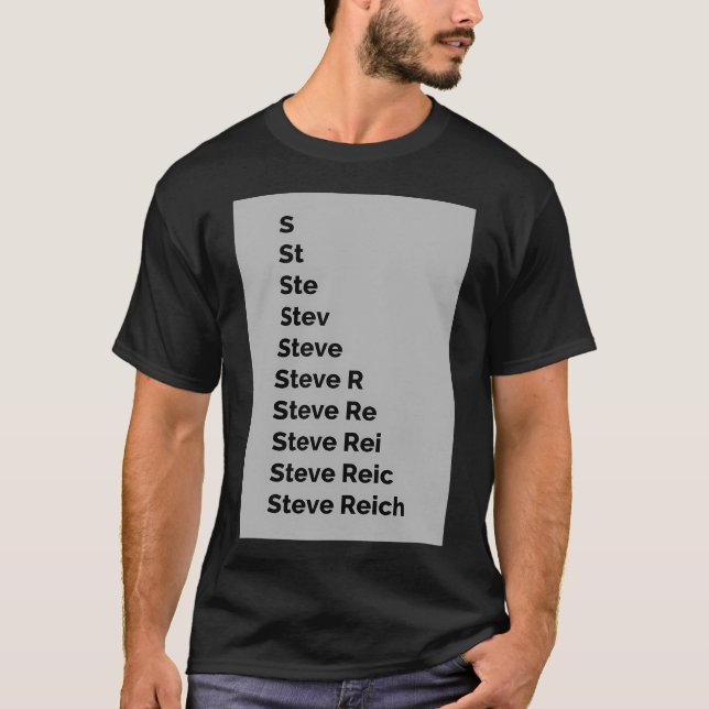 T-shirt Steve Reich (Devant)