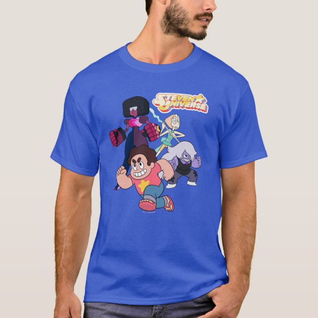 T-shirt Steven Universe | Crystal Gem Group Action (Devant)