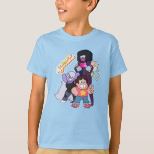 T-shirt Steven Universe   Pose du groupe Crystal Gem