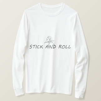 T-shirt Stick and roll, drôle de bâton homme jouer de la g