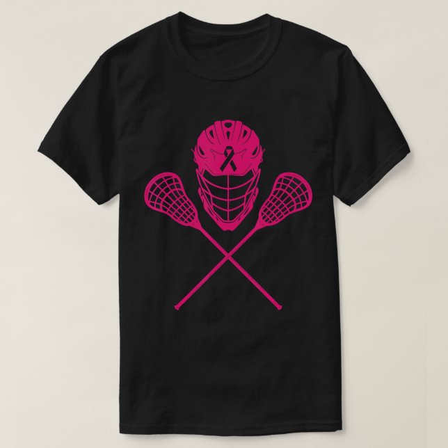 T-shirt Stick de crosse Cool de sensibilisation au cancer  (Design devant)
