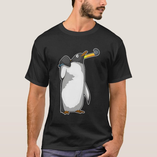 T-shirt Stick de hockey Penguin (Devant)
