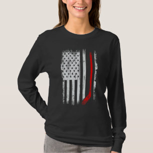T-shirt Stick de hockey Usa Drapeau Faded Patriotic Hockey