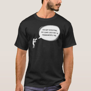 T-shirt Stick de texte personnalisé Figure Shouting Man