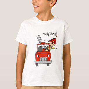 T-shirt Stick Figure Firefighter à la Secourt