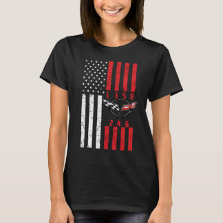 T-shirt Stick Shift American Flag chevrolet corvette 6 Gea