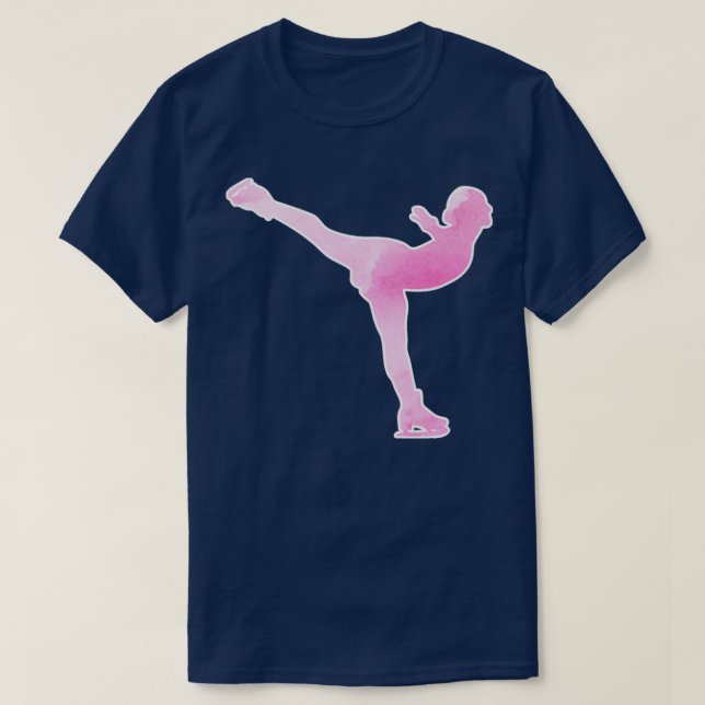 T-shirt Sticker à patinage artistique rose (Design devant)