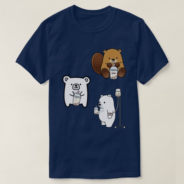 T-shirt Sticker Boba Tea Set 2 (Design devant)