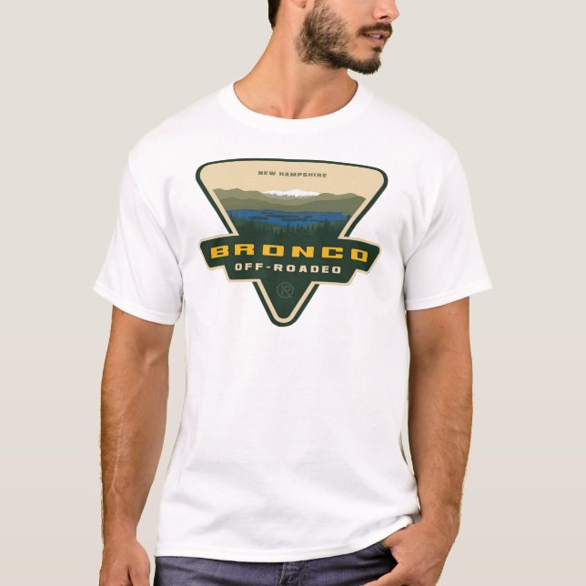 T-shirt Sticker Bronco Off Roadeo New Hampshire (Devant)