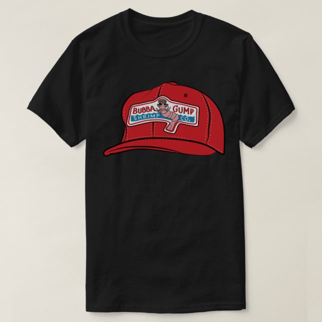 T-shirt Sticker Casquette Bubba Gump Shrimp Co. (Design devant)