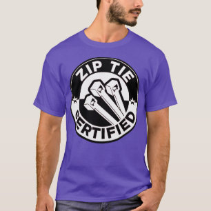 T-shirt Sticker certifié Cravate Zip Funny Technician Mech