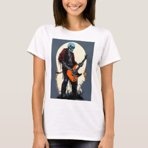 T-shirt Sticker crâne rock et roll Classic