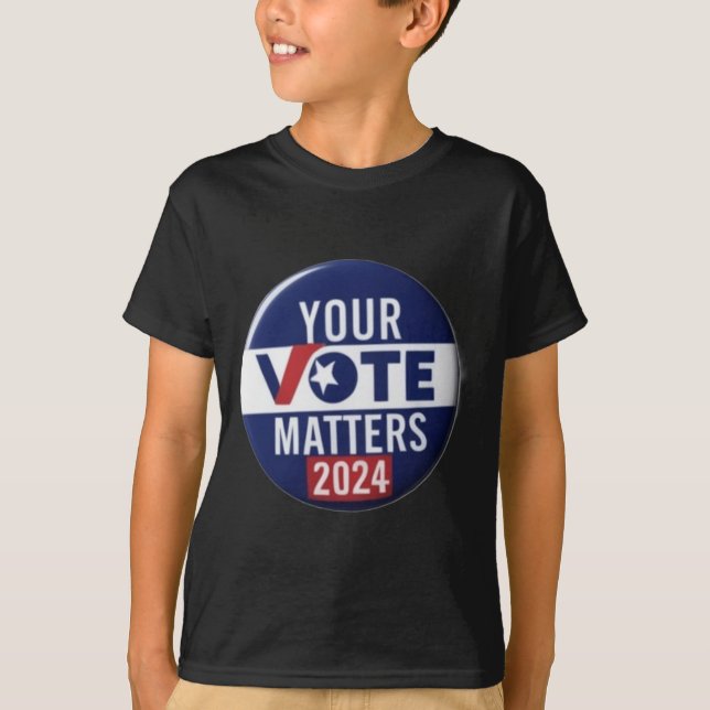 T-shirt Sticker de conception du bouton de campagne Vote S (Devant)